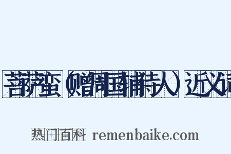 菩萨蛮（赠周国辅侍人）近义词是什么意思的图片